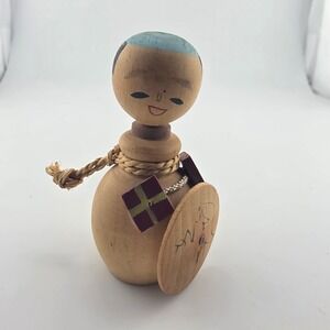 Vintage Japanese Wooden Kokeshi Doll Figurine‎ Folk Art Toy Collectible Gift